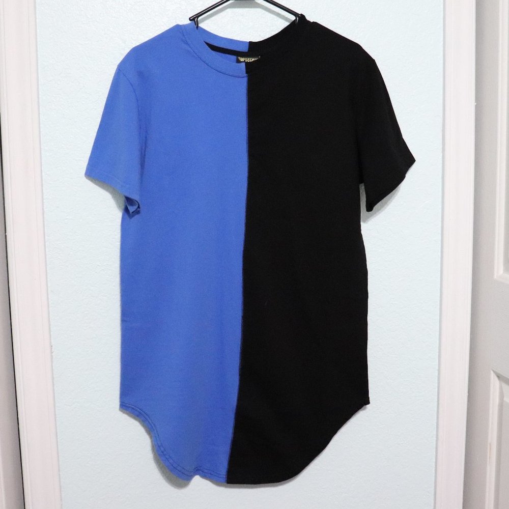 Long color-block t-shirt